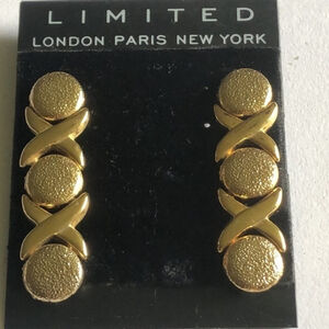 Limited Brand Gold Tone Classic XO Dangle Boho Pierced Earrings